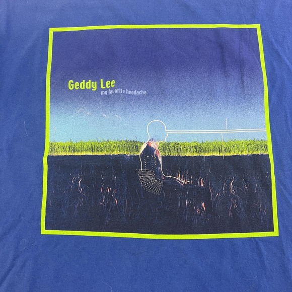 Geddy Lee RUSH Shirt Mens XL My Favorite Headache Album Graphic Tee Band Canada - Picture 2 of 11